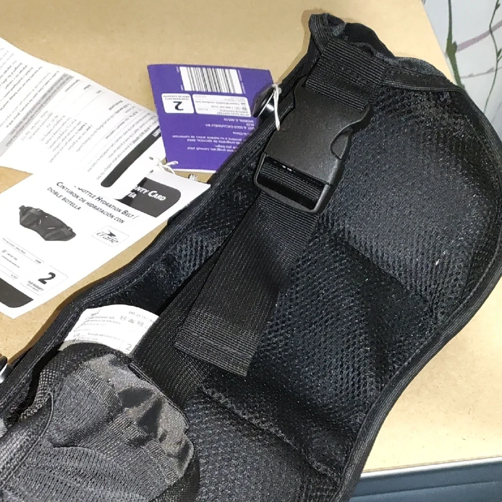 Black Dual Bottle Hydration Belt